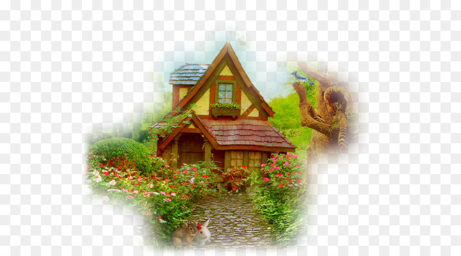 Rumah Doodle Kecil Yang Lucu，Kebun PNG