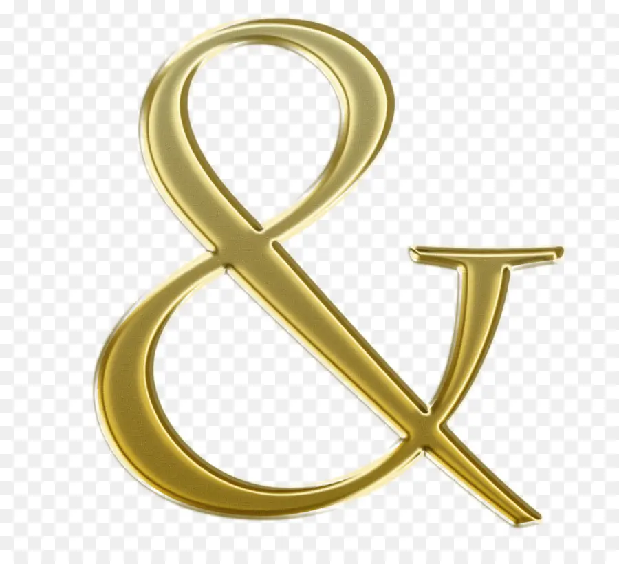 Ampersand，Emas PNG