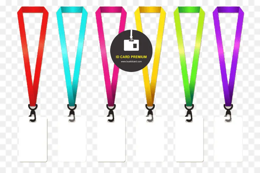 Lanyard Berwarna Warni，Kartu Identitas PNG