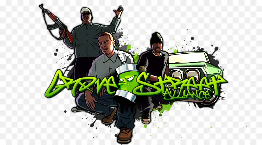Grand Pencurian Auto San Andreas，Grove Street Families PNG