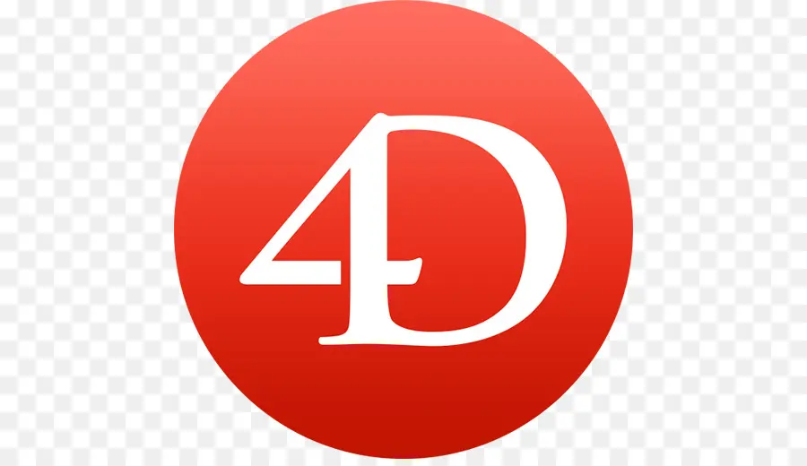 Logo 4d，Merah PNG