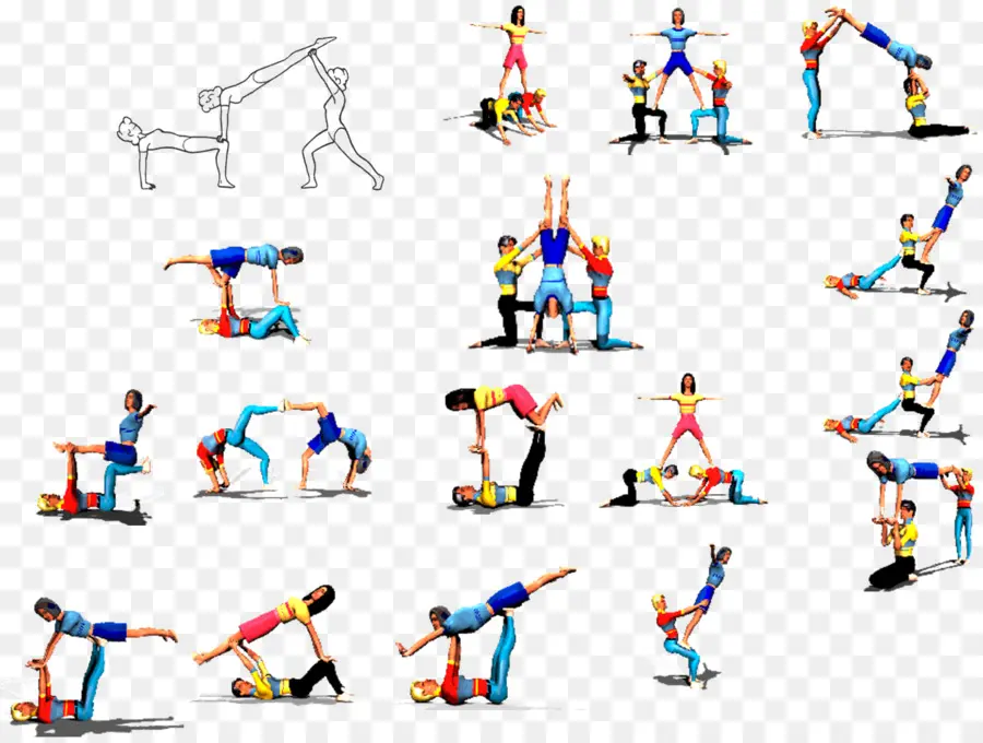 Pose Acro Yoga，Mitra Yoga PNG