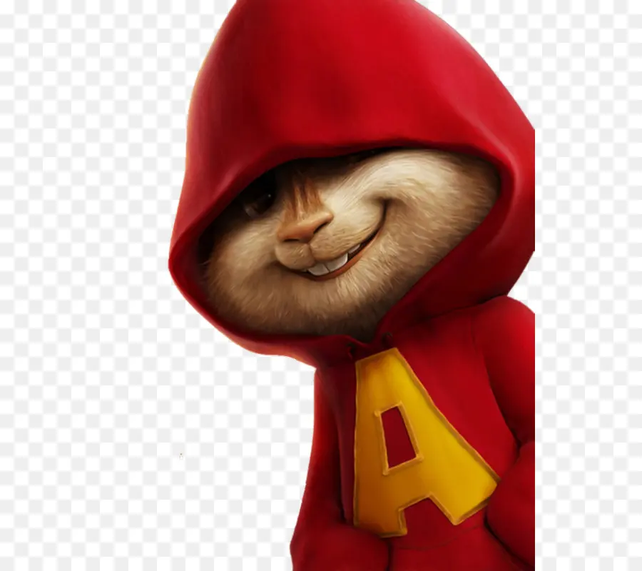 Tupai Dengan Hoodie Merah，Tersenyum PNG