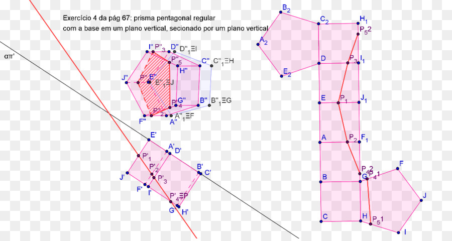 Prisma Pentagonal，Bentuk 3d PNG