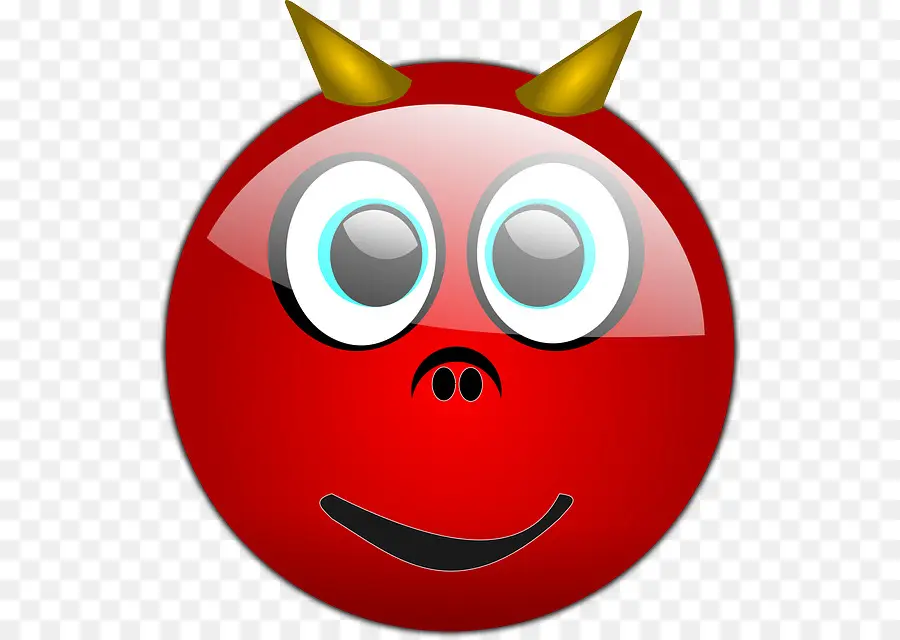 Emoji Setan，Merah PNG