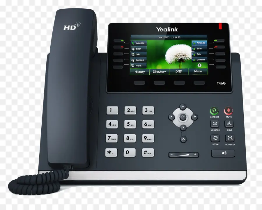 Yealink Sipt46s，Voip Telepon PNG