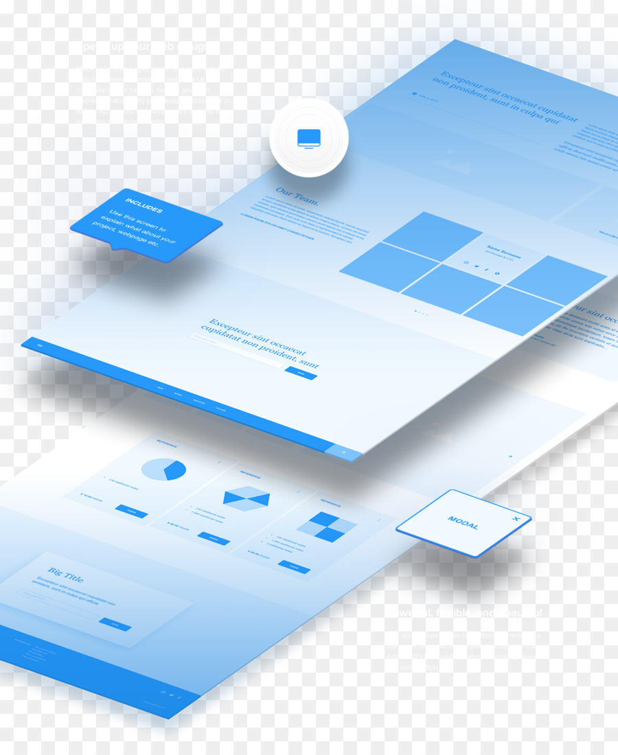 Wireframe Website，Adobe Xd PNG