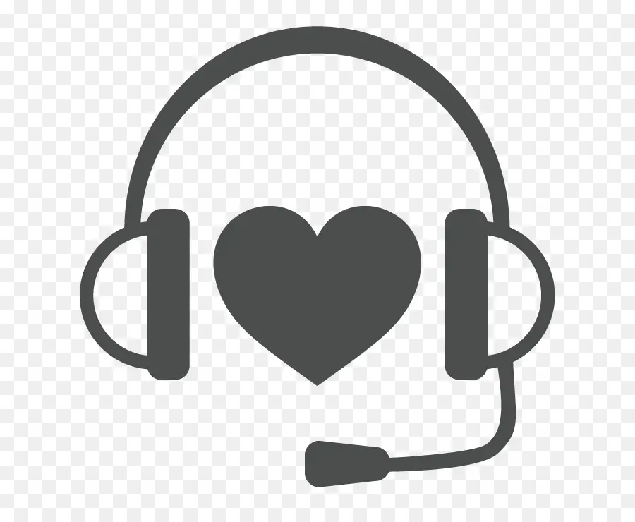 Headset Dengan Hati，Headset PNG