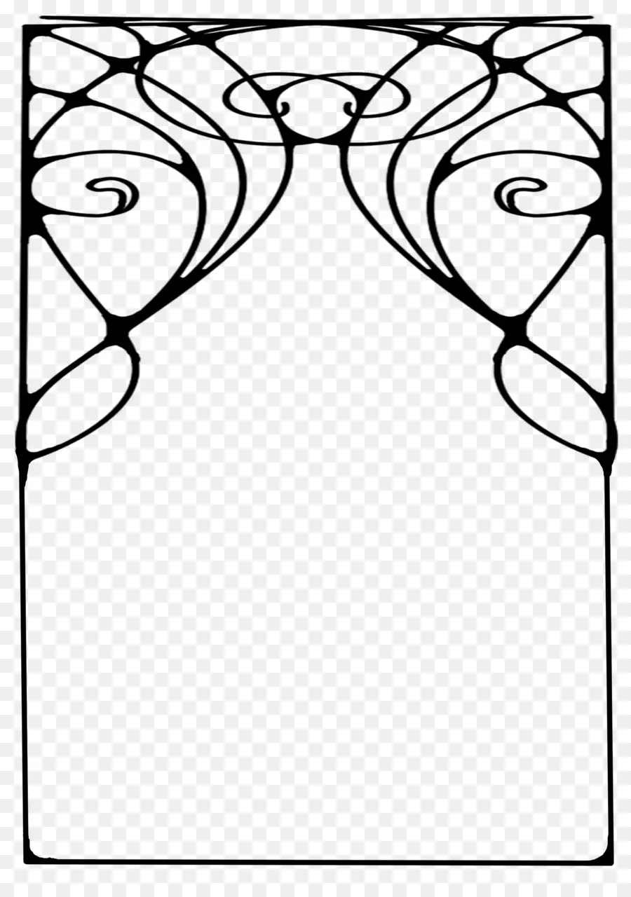 Bingkai Dekoratif，Art Nouveau PNG