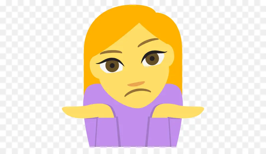 Emoji Mengangkat Bahu，Kebingungan PNG