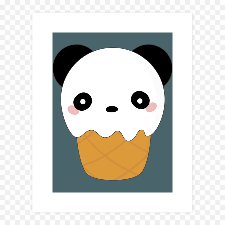 Es Krim Panda，Imut Imut PNG