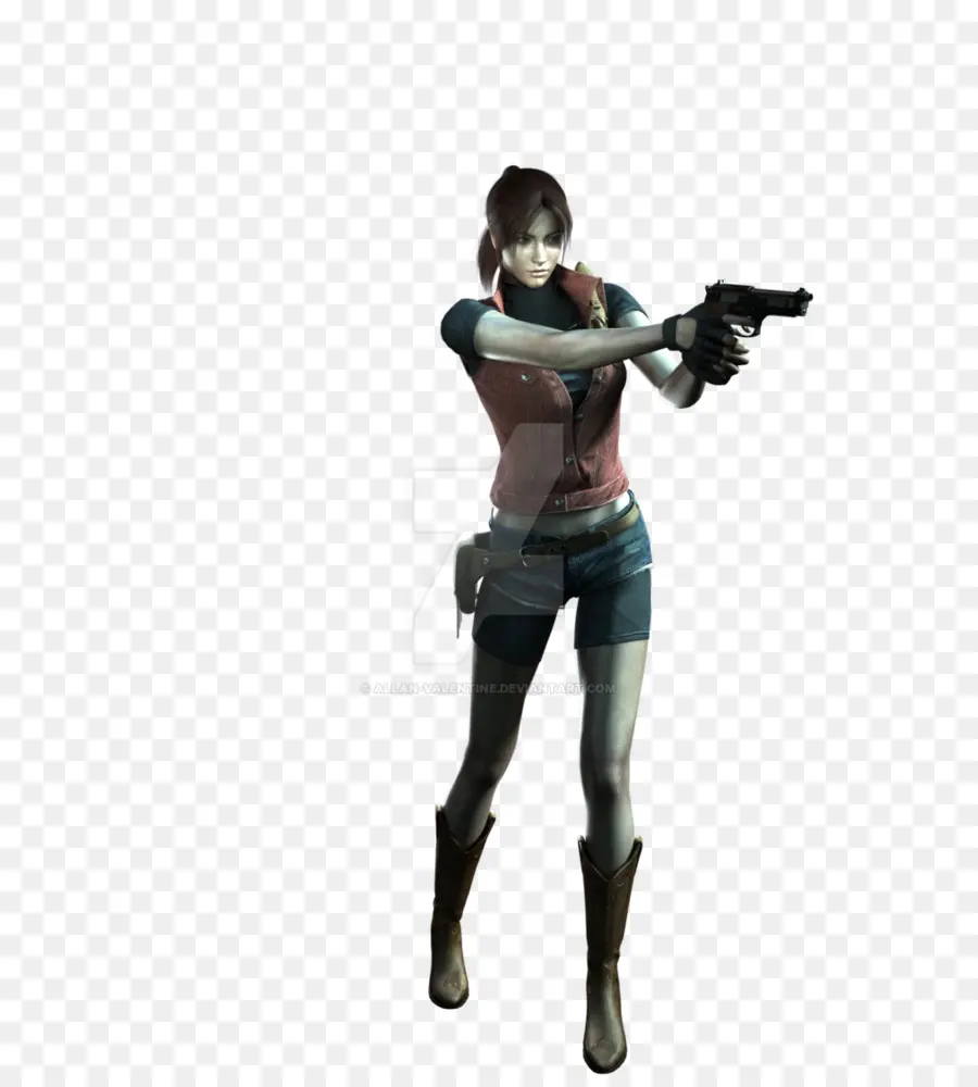 Karakter Wanita Dengan Pistol，Pistol PNG