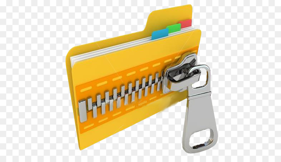 Folder Zip，Kuning PNG