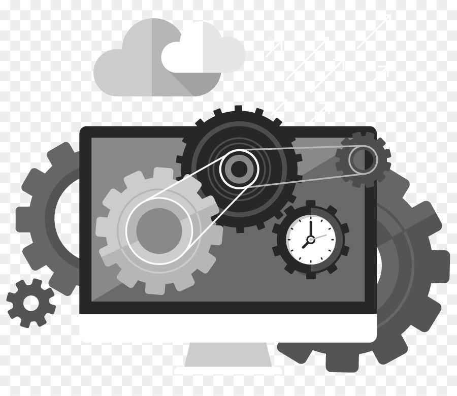 Komputer Dengan Gears，Mesin PNG