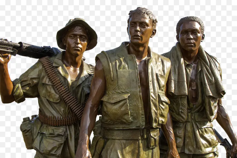 Vietnam Veterans Memorial，Tiga Tentara PNG