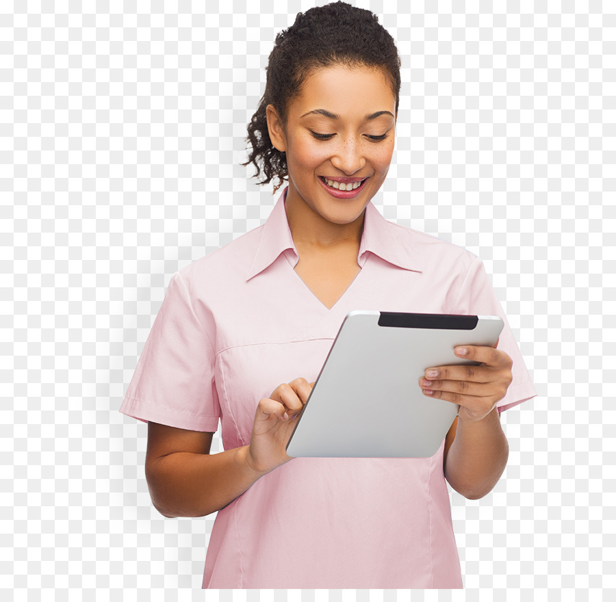 Wanita Dengan Tablet，Tablet PNG