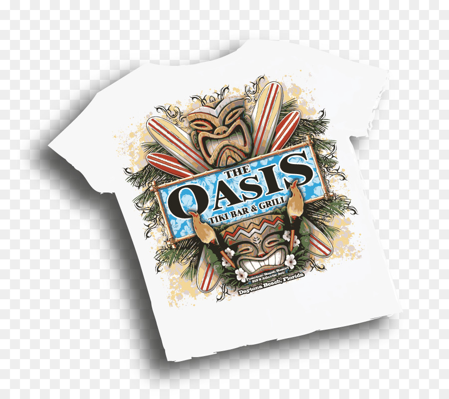 Tshirt，Oasis Tiki Bar Grill PNG