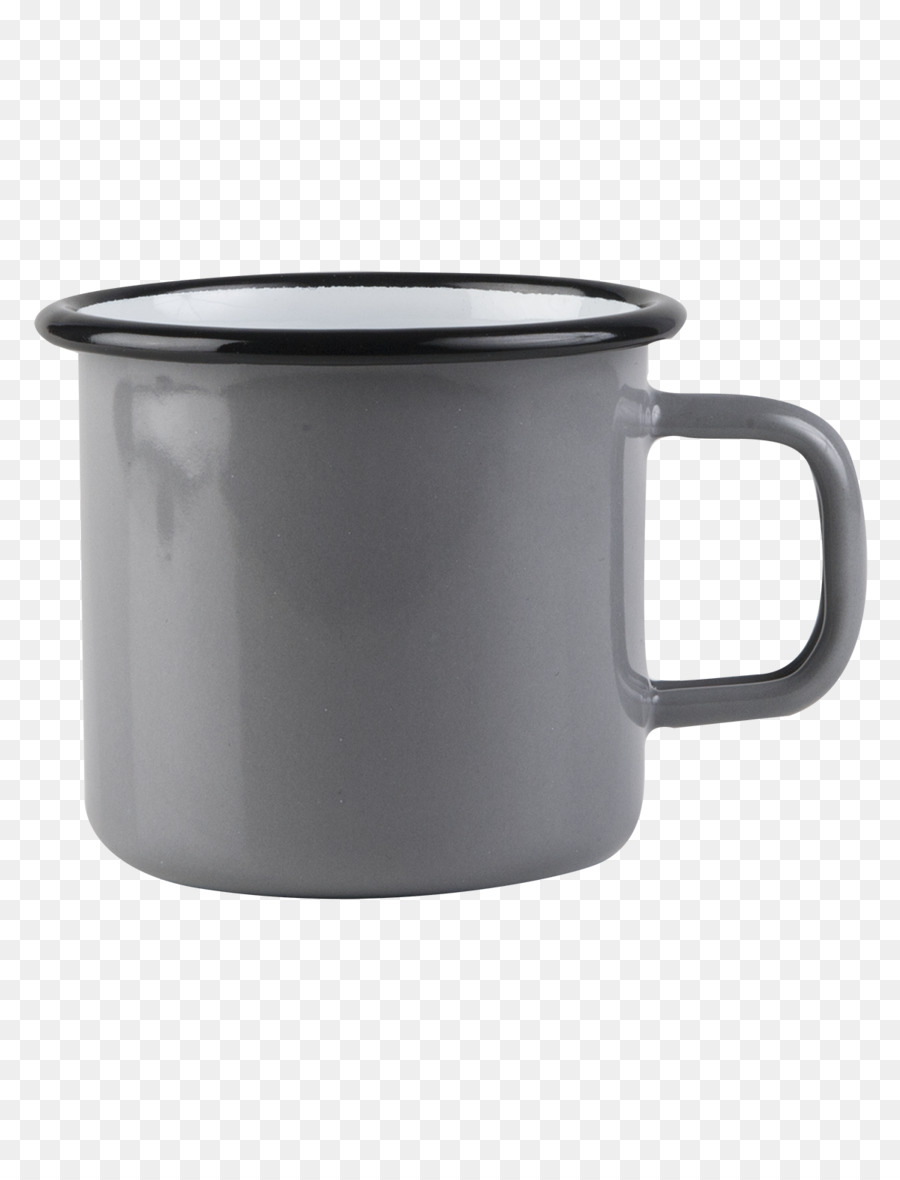 Mug Putih Dengan Gagang Merah，Cangkir PNG