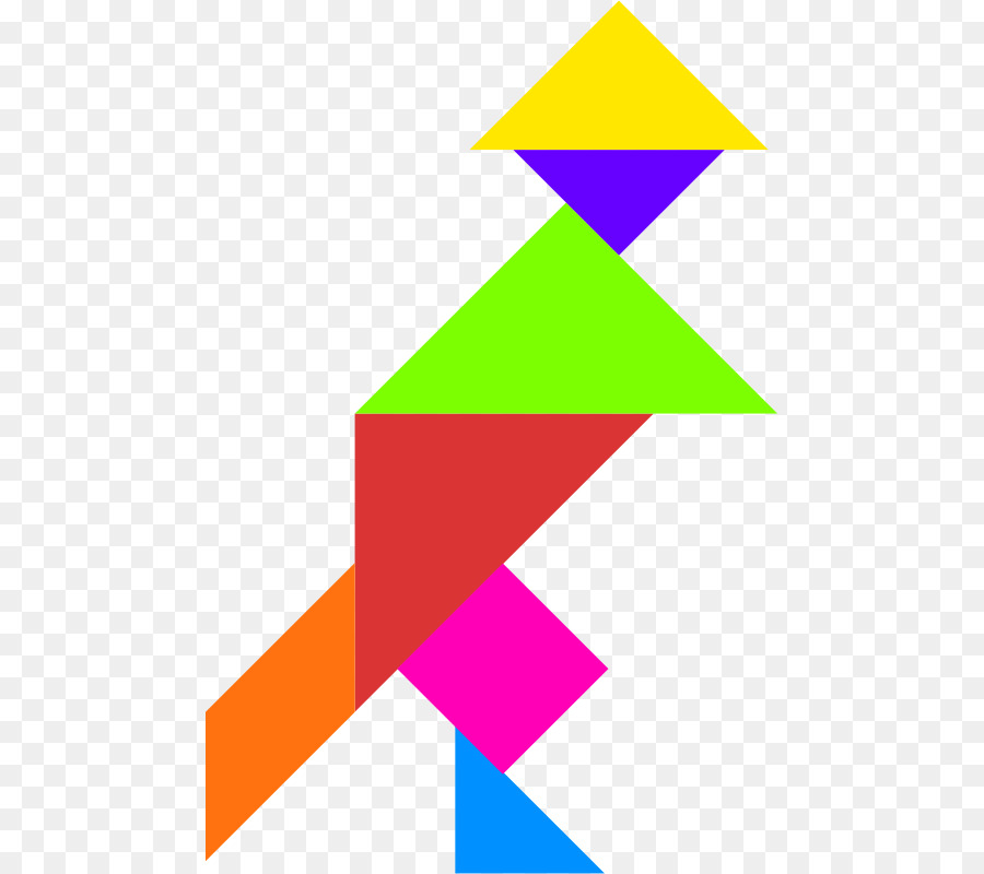 Tangram Berwarna Warni，Bentuk PNG