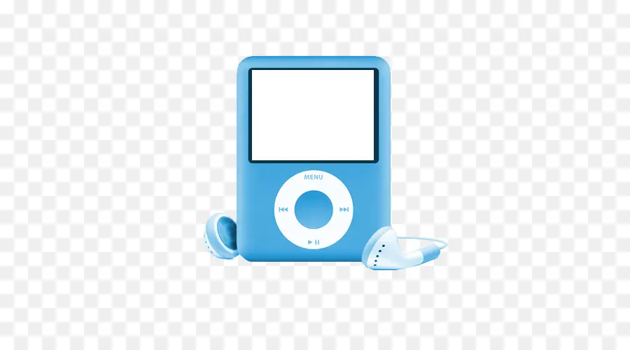 Pemutar Mp3 Biru，Earphone PNG