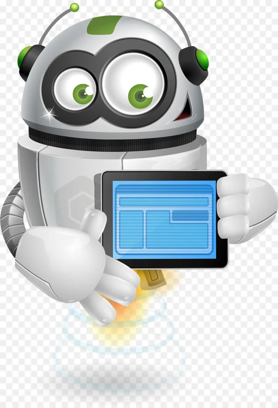 Robot，Tablet PNG