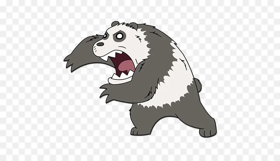 Panda Kartun Marah，Hewan PNG