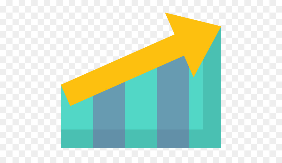 Panah Ke Atas Kuning Dengan Grafik Batang，Pertumbuhan PNG