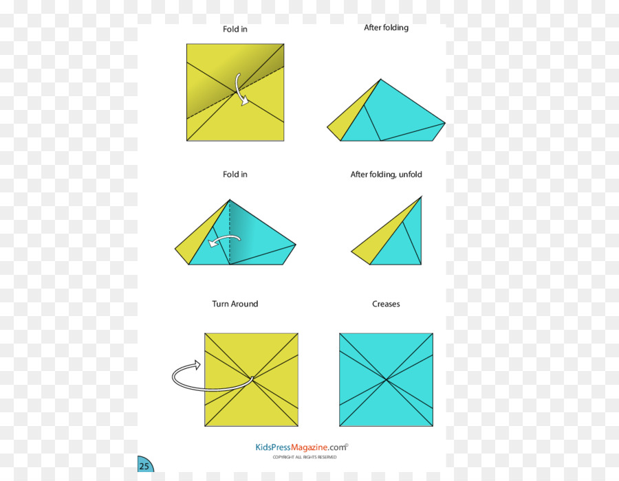 Instruksi Origami，Kertas PNG