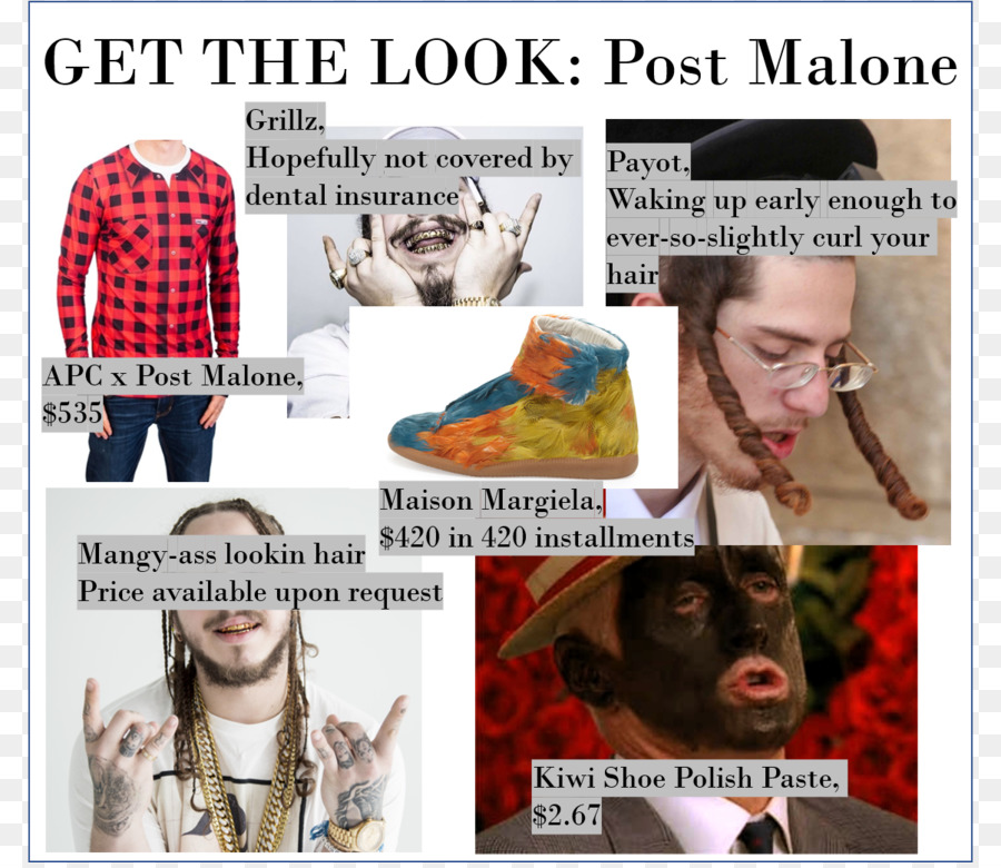 Posting Malone，Rambut PNG