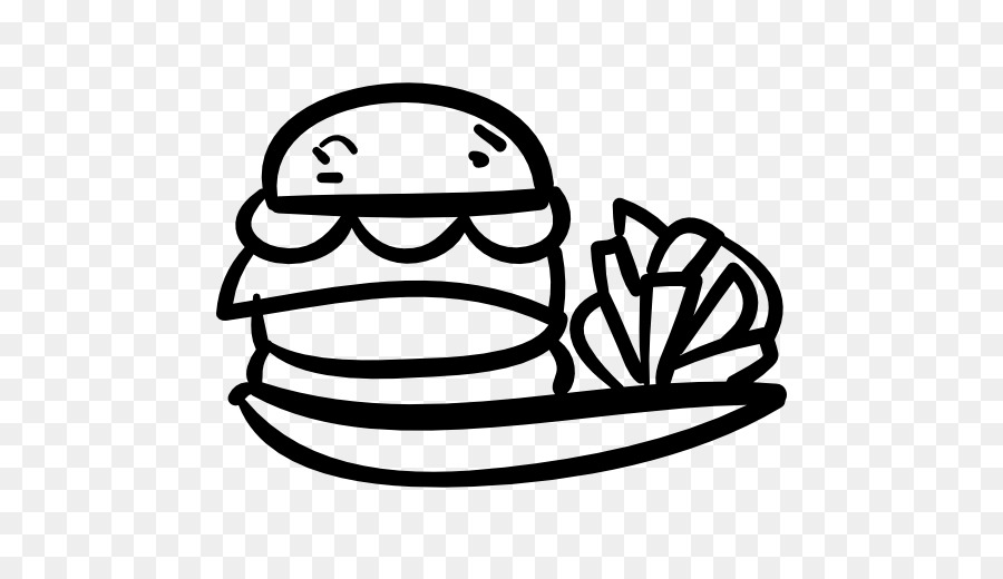 Doodle Burger Dan Kentang Goreng，Burgernya PNG