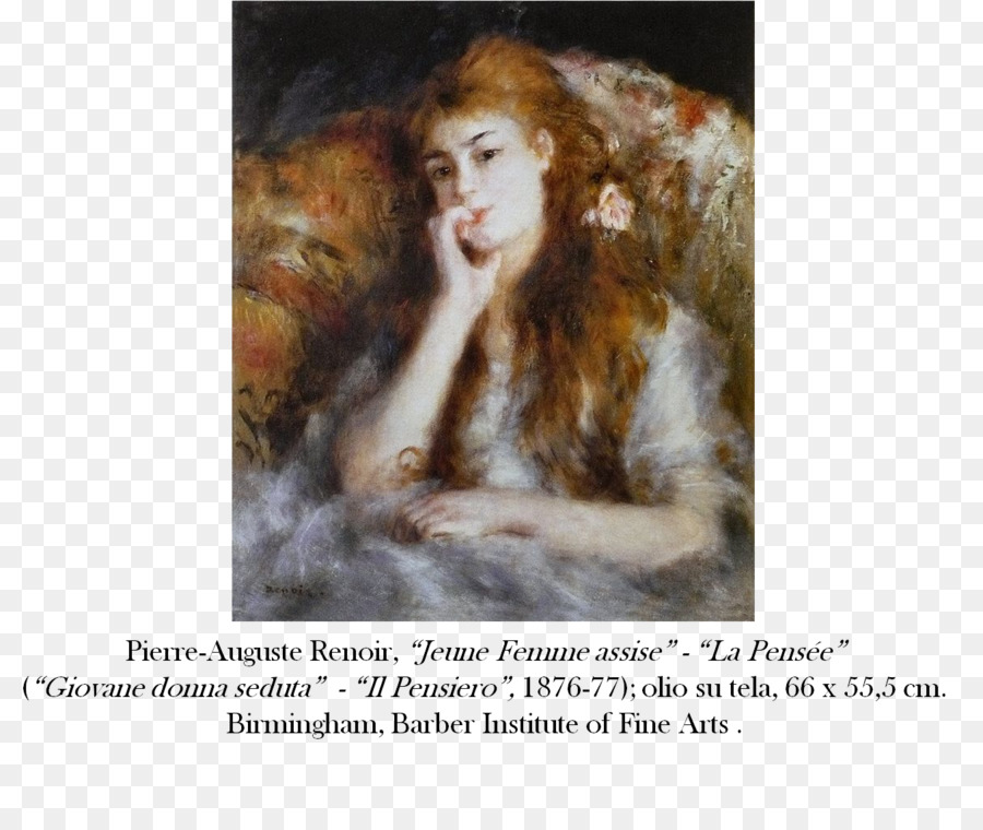 Wanita Duduk Di Perawan，Pierre Auguste Renoir PNG