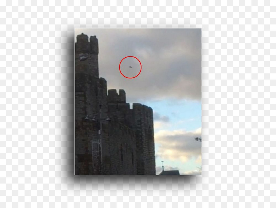 Kastil Caernarfon，Wales Penampakan Ufo PNG