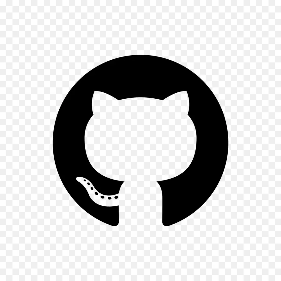 Logo Github，Hitam PNG