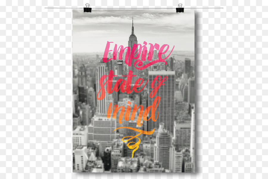 Poster Gedung Empire State，New York PNG