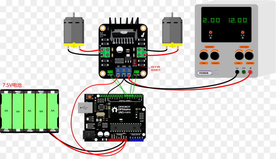 Diagram Sirkuit，Arduino PNG