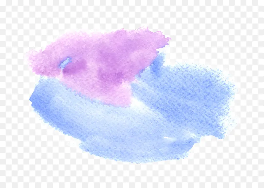 Biru，Lukisan Cat Air PNG