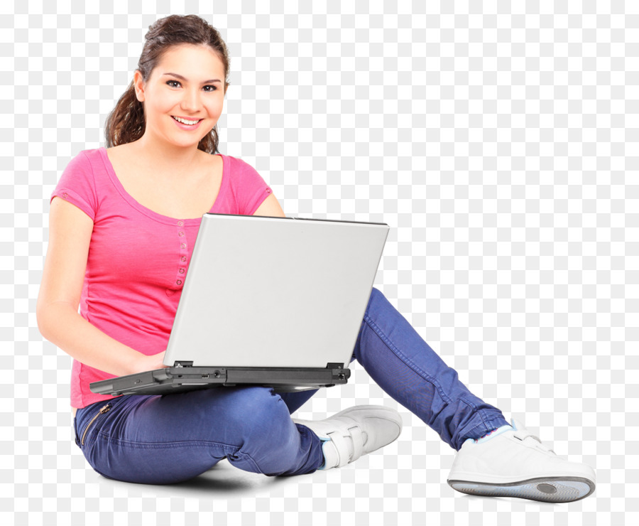 Wanita Dengan Laptop，Laptop PNG