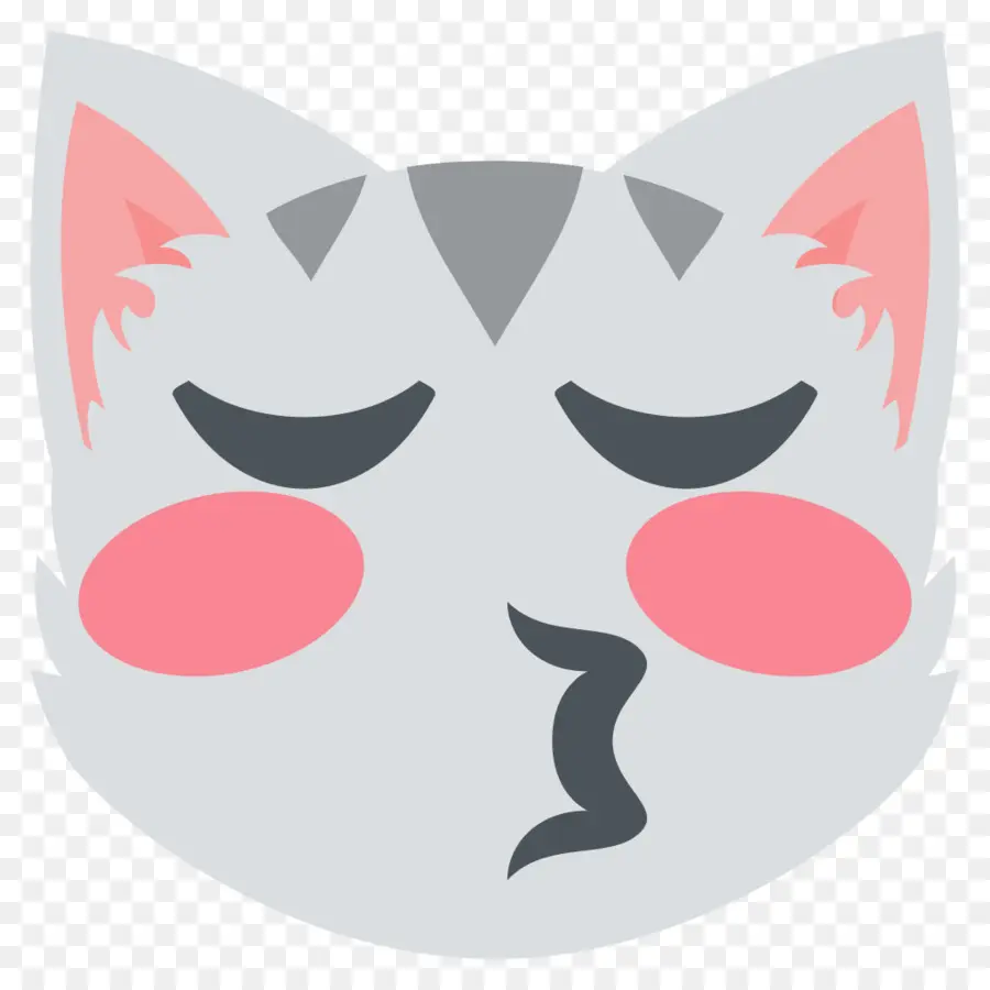 Emoji Kucing，Memerah PNG