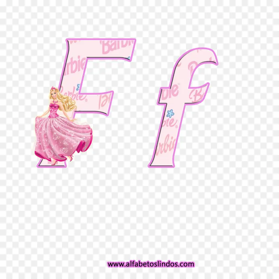 Huruf F，Barbie PNG