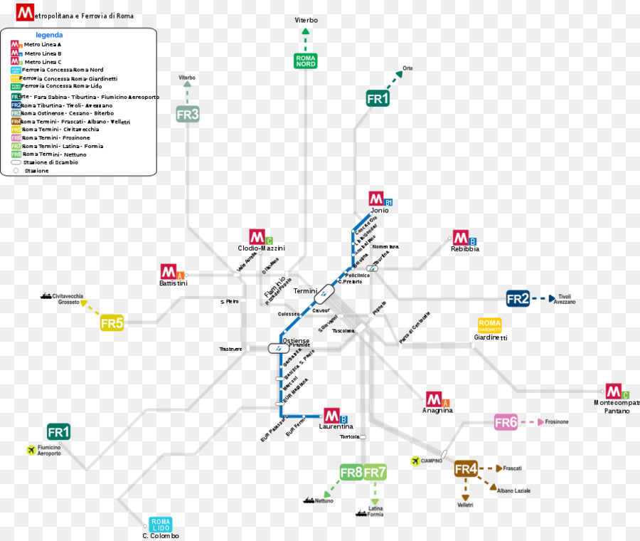 Stasiun Kereta Roma Termini，Garis C PNG