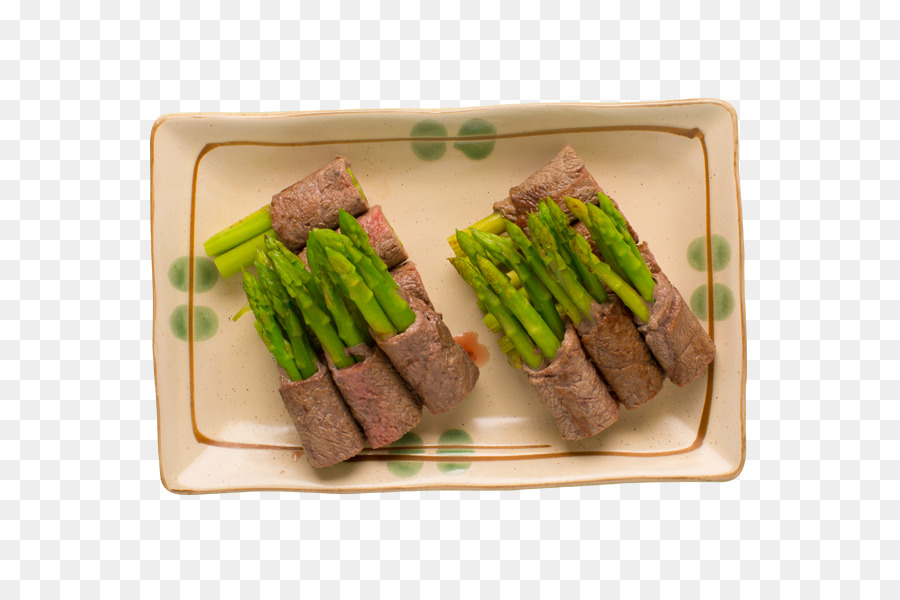 Asparagus Dibungkus Daging，Piring PNG