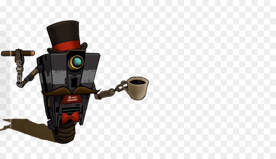 Robot Dengan Kopi，Topi Atas PNG