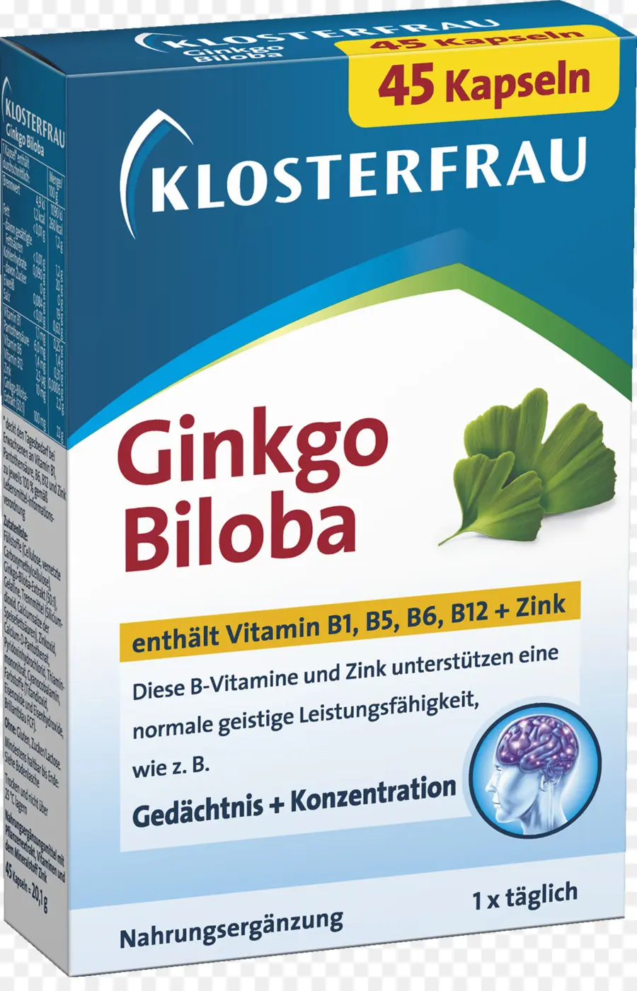 Ginkgo Biloba，Suplemen PNG