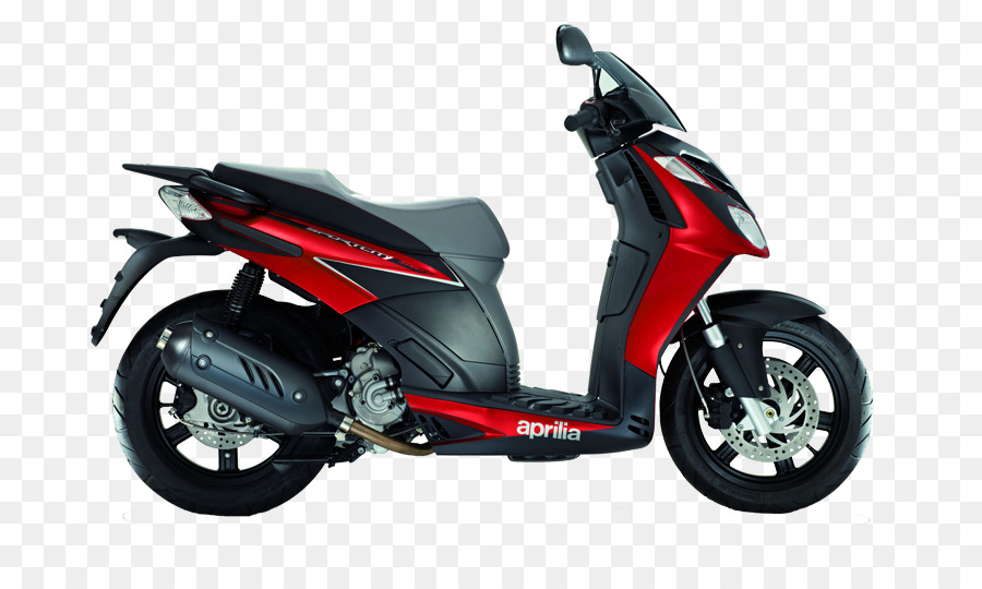 Sepeda Motor Merah Hitam，Skuter PNG