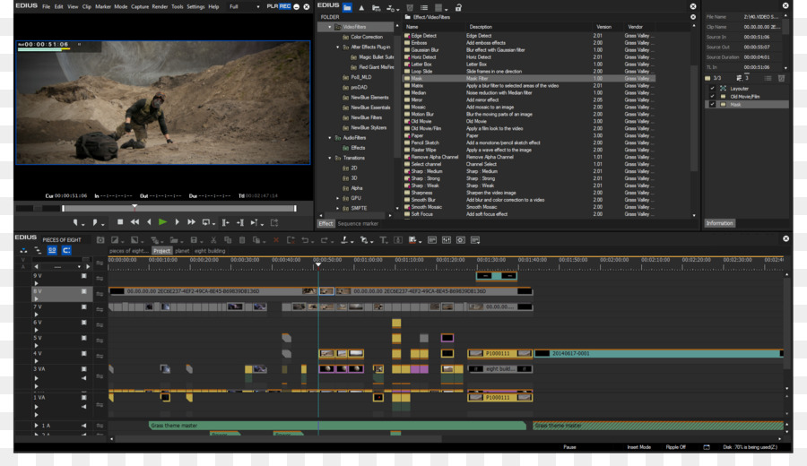 Edius，Perangkat Lunak Pengeditan Video PNG
