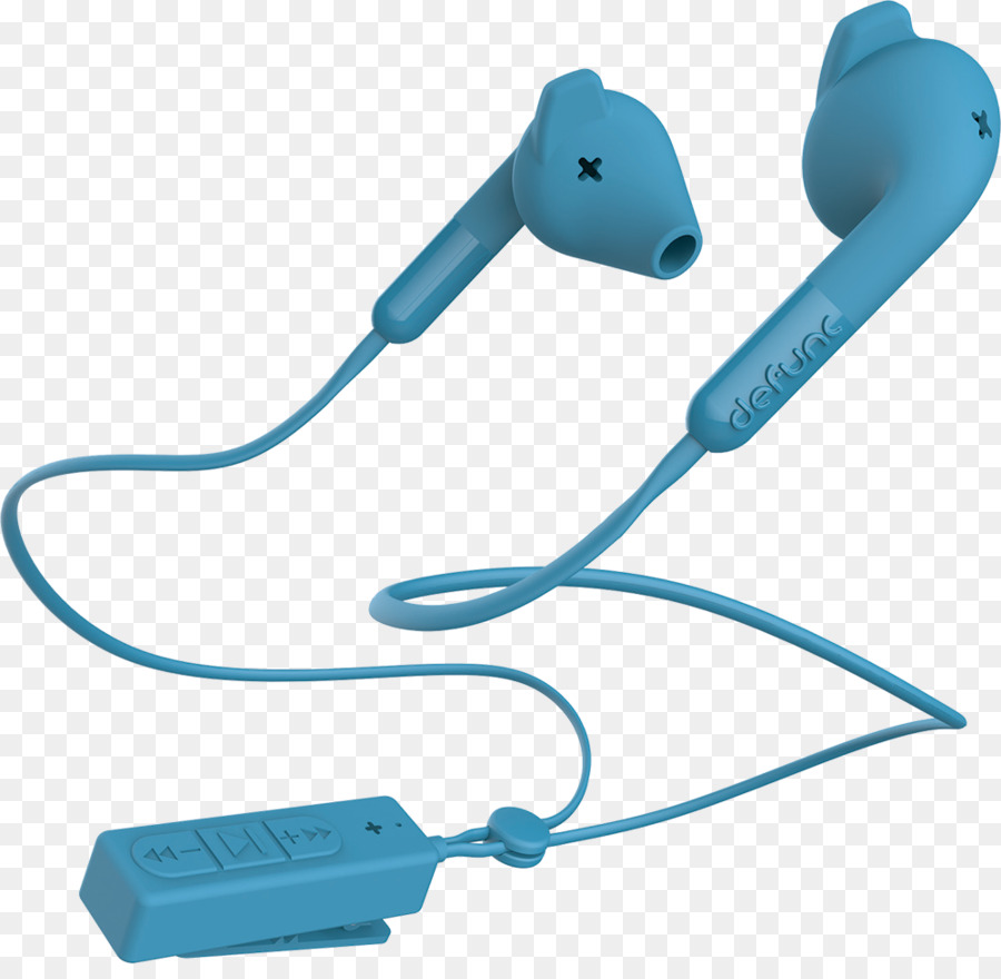 Defunc Bluetooth Hybrid Inear Headphone Earbud Dengan Mic Dan Remote Biru，Headphone PNG