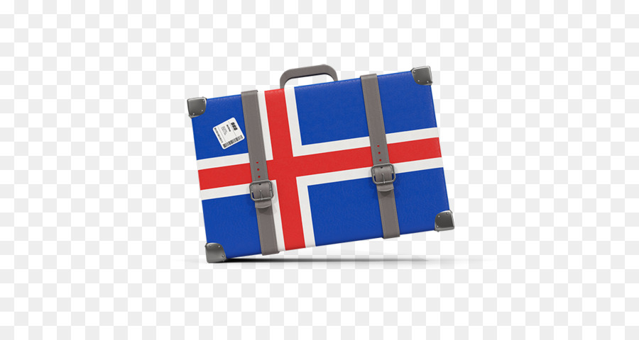 Koper Biru Dengan Bendera Islandia，Tas Perjalanan PNG