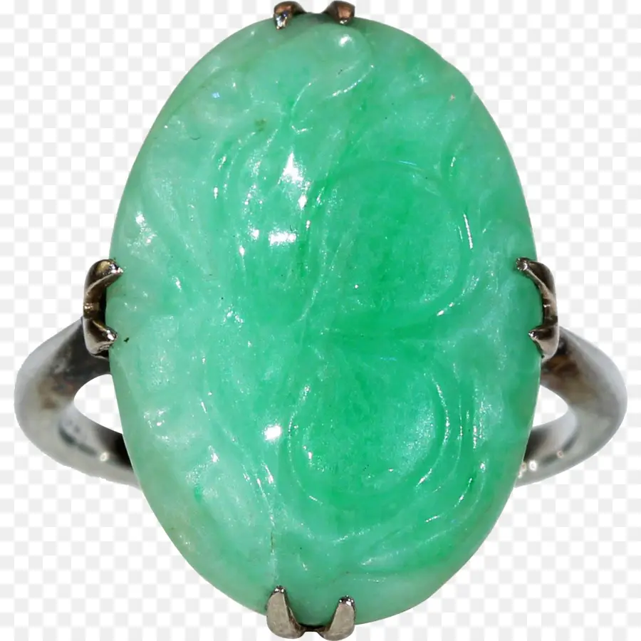 Cincin Giok Hijau，Batu Permata PNG