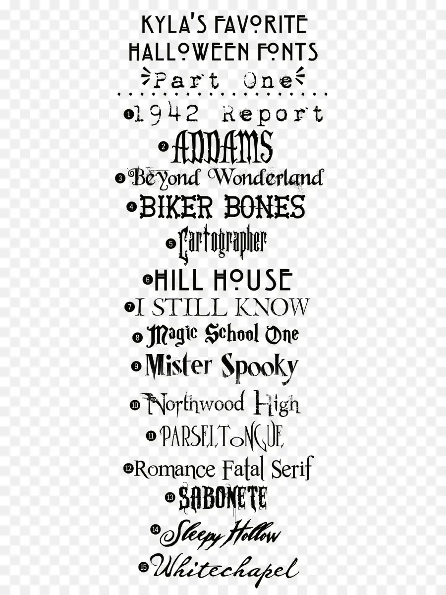 Font Halloween，Tipografi PNG