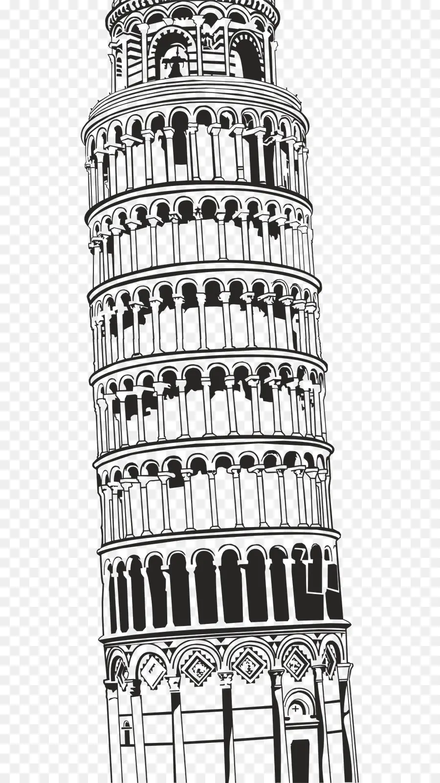 Menara Miring Dari Pisa，Menara PNG